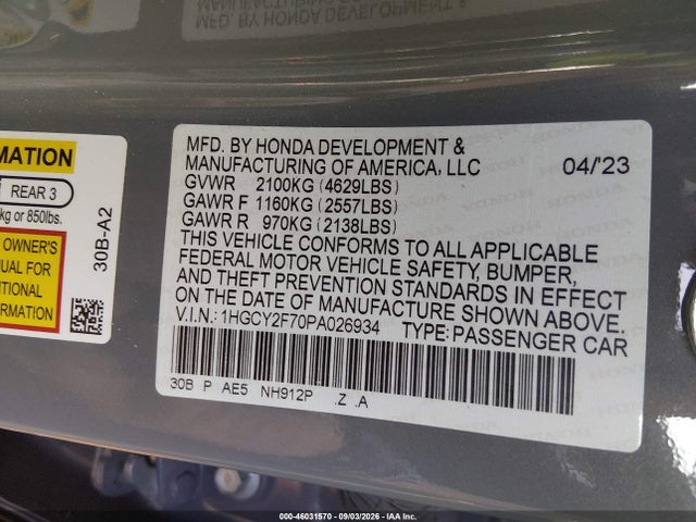 2023 HONDA ACCORD HYBRID SPORT-L 9