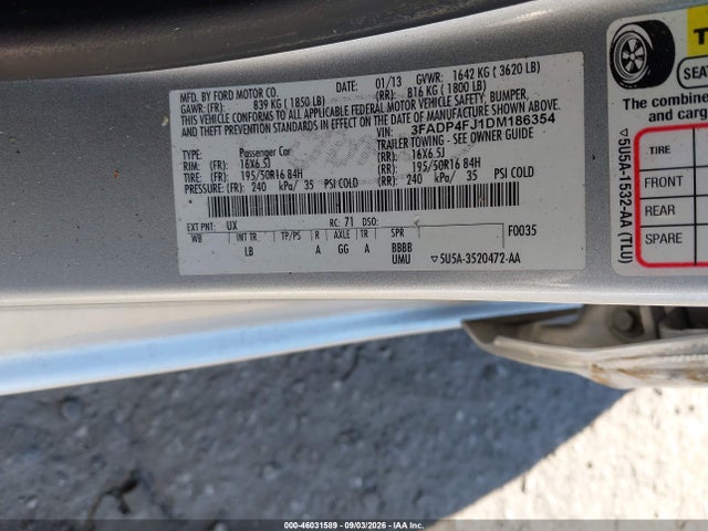 2013 FORD FIESTA TITANIUM 照片 9