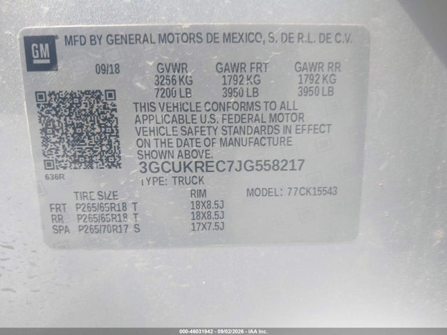 2018 CHEVROLET SILVERADO 1500 2LT 9