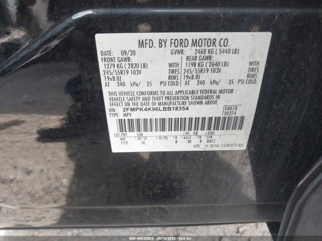 2020 FORD EDGE TITANIUM 9