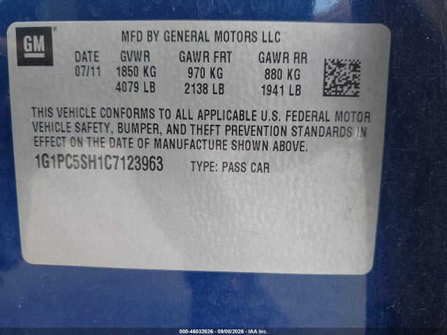 2012 Chevrolet CRUZE LS 照片 9