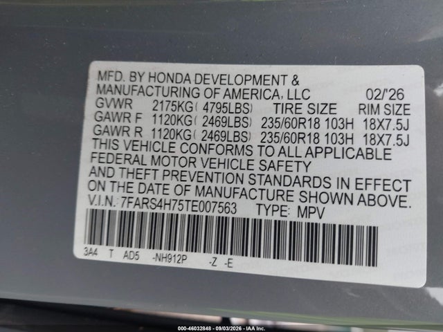 2026 HONDA CR-V EX-L AWD 9