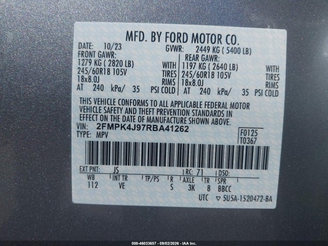 2024 FORD EDGE SEL 9