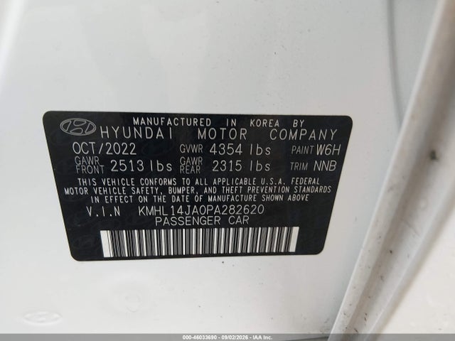 2023 HYUNDAI SONATA SEL 9
