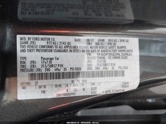 2017 FORD FOCUS TITANIUM 9