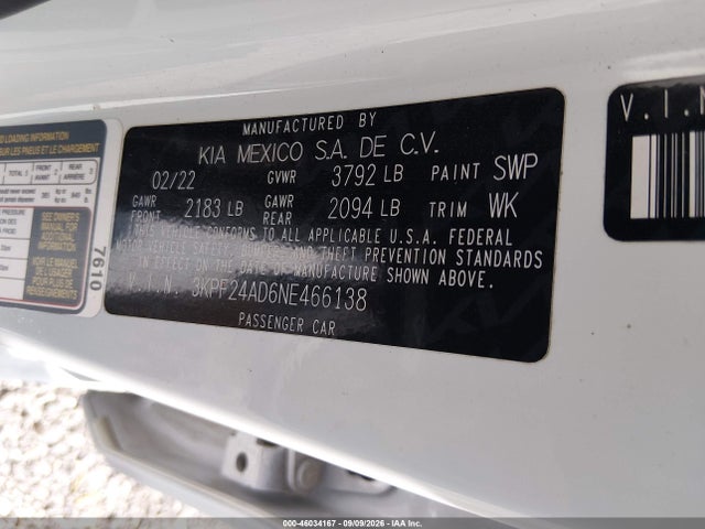 2022 KIA FORTE LXS 9
