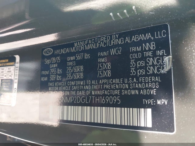 2026 HYUNDAI SANTA FE SEL 9