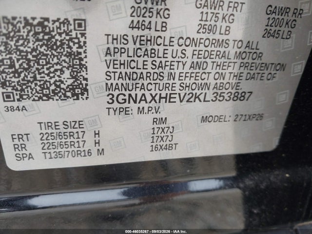 2019 CHEVROLET EQUINOX LS 9