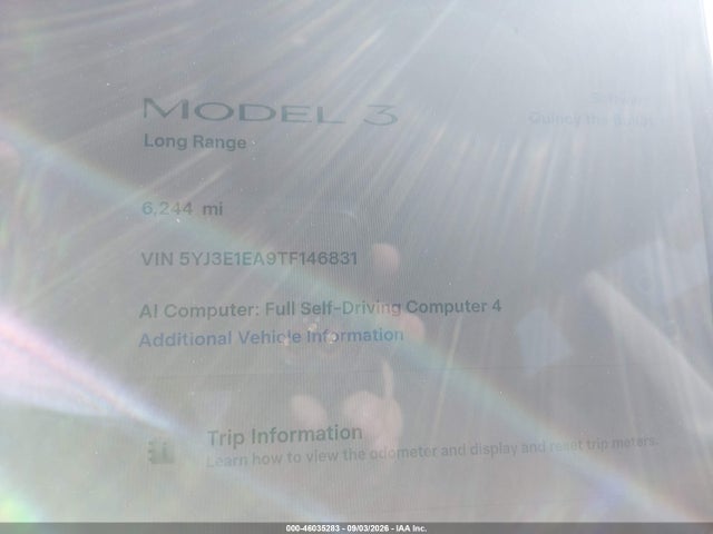 2026 TESLA MODEL 3 PREMIUM REAR-WHEEL DRIVE/REAR-WHEEL DRIVE 7