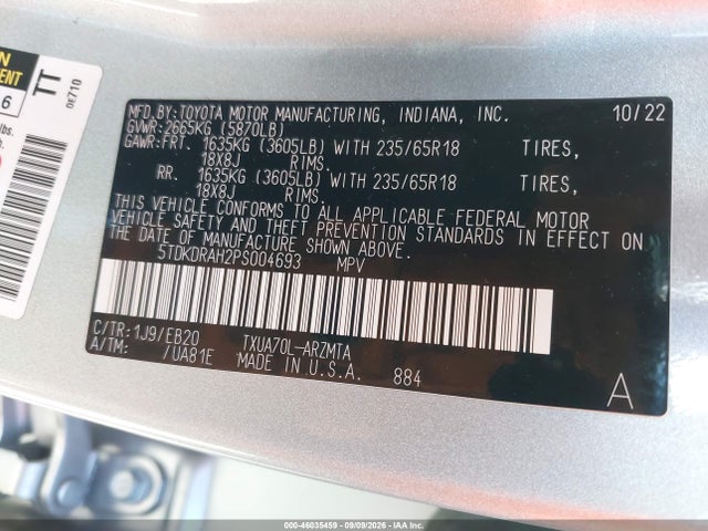2023 TOYOTA HIGHLANDER XLE 9
