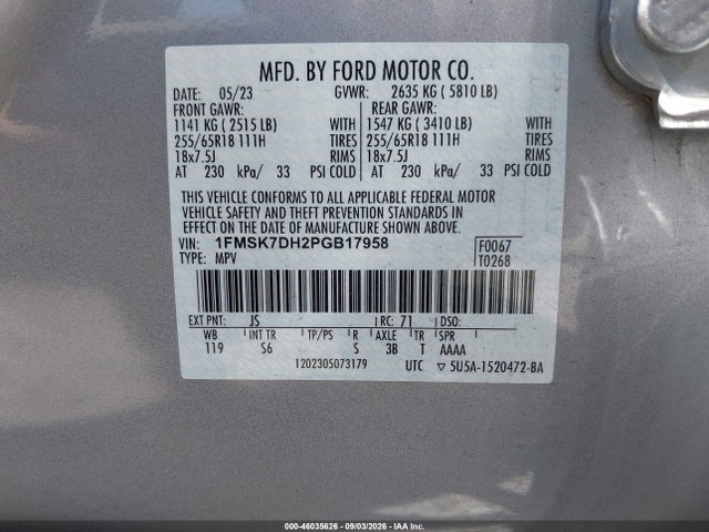 2023 FORD EXPLORER XLT 9