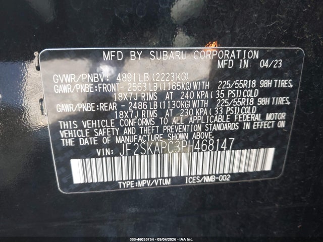 2023 SUBARU FORESTER LIMITED 9