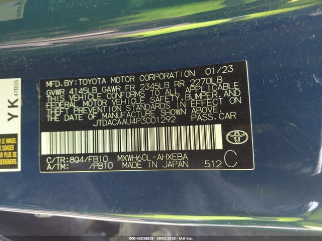 2023 TOYOTA PRIUS LE 9