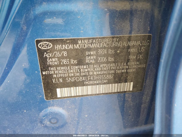 2018 HYUNDAI ELANTRA SEL 9