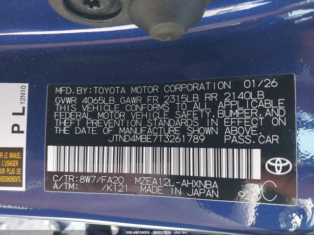 2026 TOYOTA COROLLA SE 9