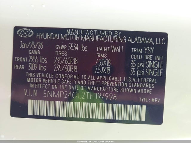 2026 HYUNDAI SANTA FE SEL 9
