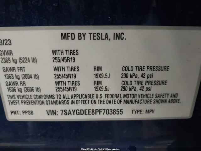 2023 TESLA MODEL Y AWD/LONG RANGE DUAL MOTOR ALL-WHEEL DRIVE 9