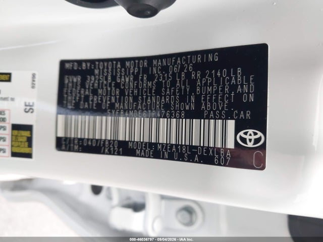 2026 TOYOTA COROLLA LE 9