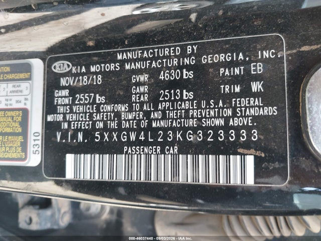 2019 KIA OPTIMA SX TURBO 9