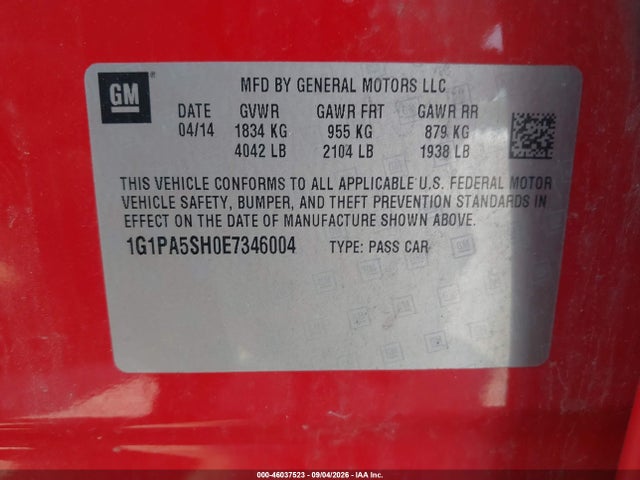 2014 Chevrolet CRUZE LS AUTO 照片 9