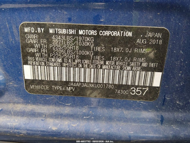 2019 MITSUBISHI OUTLANDER SPORT 2.0 ES 9