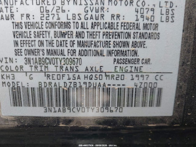 2026 NISSAN SENTRA SV 9