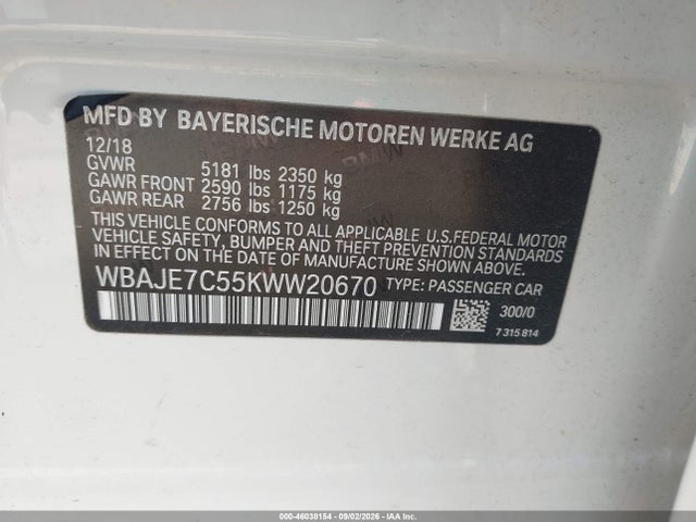 صورة 9 لـ 2019 BMW 540I XDRIVE
