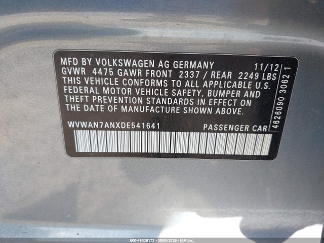 2013 Volkswagen CC 2.0T R-LINE — фото 9