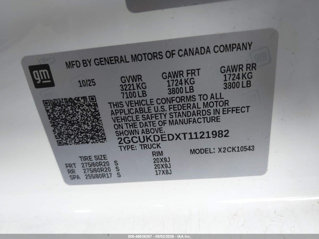 2026 CHEVROLET SILVERADO 1500 4WD STANDARD BED LT 9
