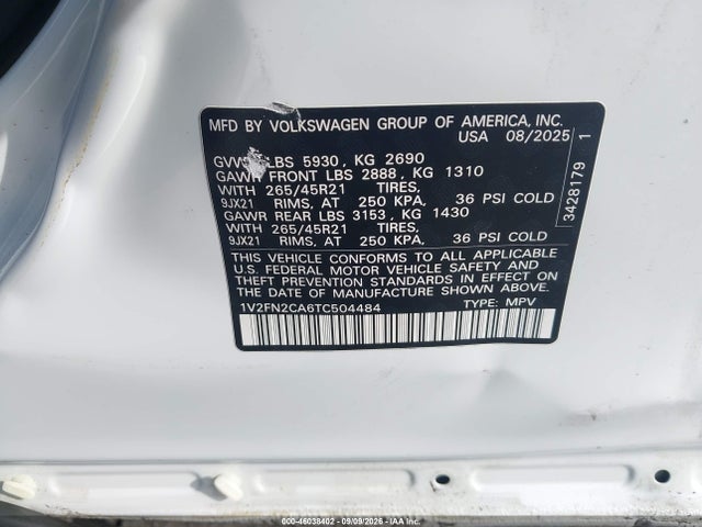 2026 VOLKSWAGEN ATLAS SEL PREMIUM R-LINE 9