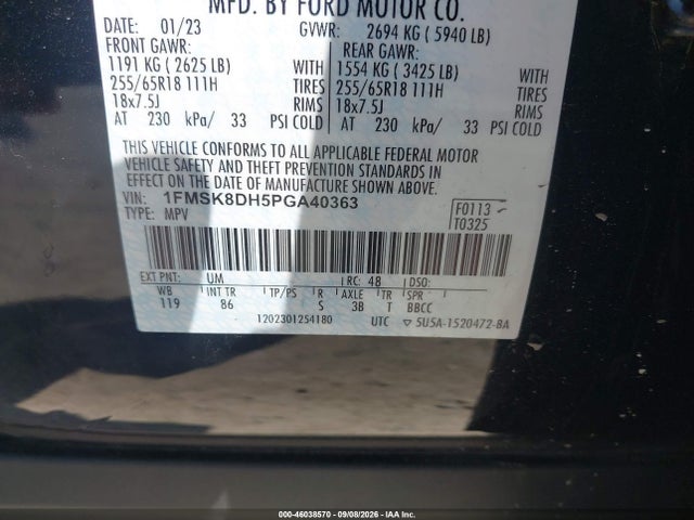 2023 FORD EXPLORER XLT 9