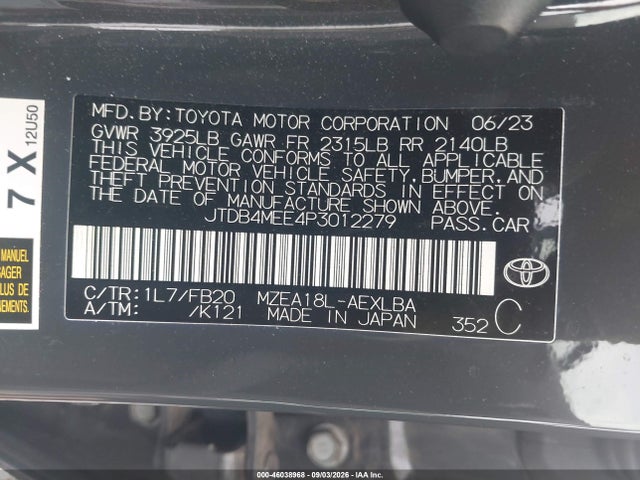 2023 TOYOTA COROLLA LE 9
