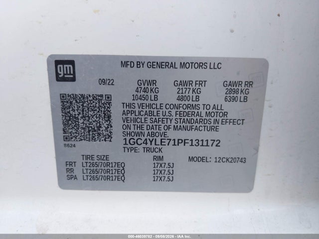 2023 CHEVROLET SILVERADO 2500HD 4WD STANDARD BED WT 9
