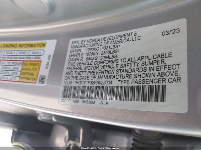 2023 HONDA ACCORD EX 9