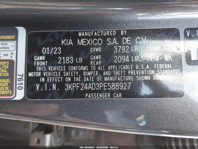 2023 KIA FORTE LXS 9