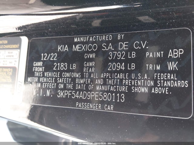 2023 KIA FORTE GT-LINE 9