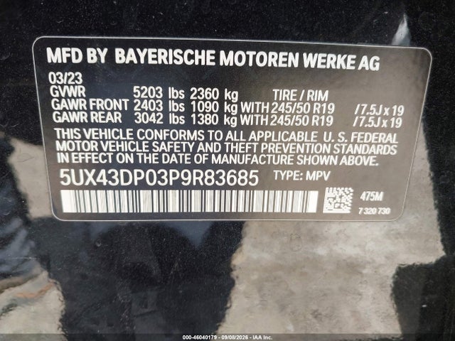 2023 BMW X3 SDRIVE30I 9