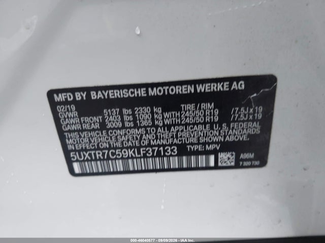 2019 BMW X3 SDRIVE30I 9