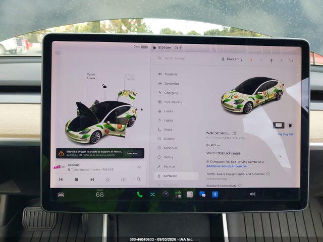 2019 TESLA MODEL 3 LONG RANGE/MID RANGE/STANDARD RANGE/STANDARD RANGE PLUS 7