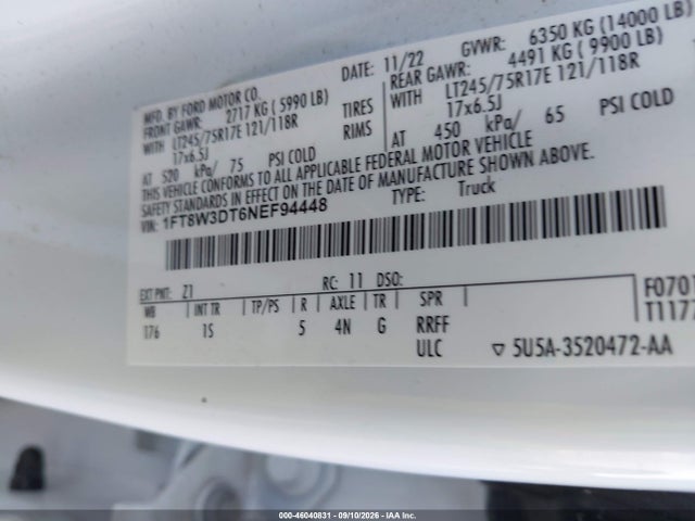 2022 FORD F-350 XL 8