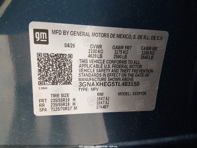 2026 CHEVROLET EQUINOX FWD LT 9
