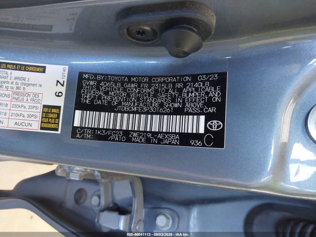 2023 TOYOTA COROLLA HYBRID SE 9