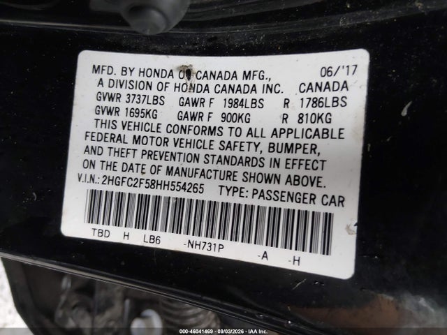 2017 HONDA CIVIC LX 9