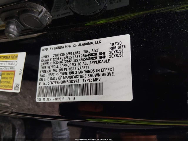 2021 HONDA PASSPORT AWD ELITE 9