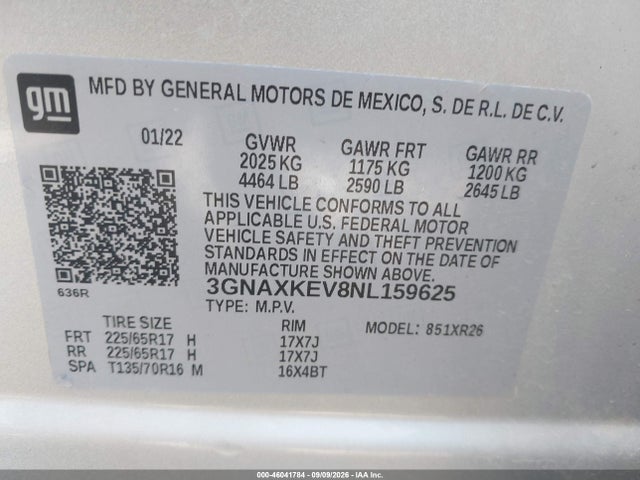 2022 CHEVROLET EQUINOX FWD LT 9