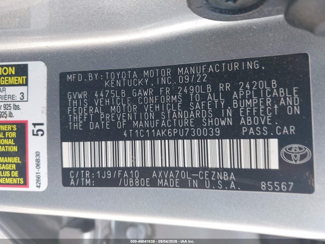 2023 TOYOTA CAMRY LE 9