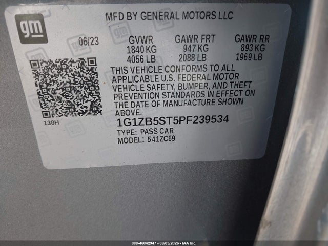 2023 CHEVROLET MALIBU FWD LS 9