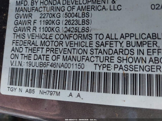2022 ACURA TLX TECHNOLOGY PACKAGE 9