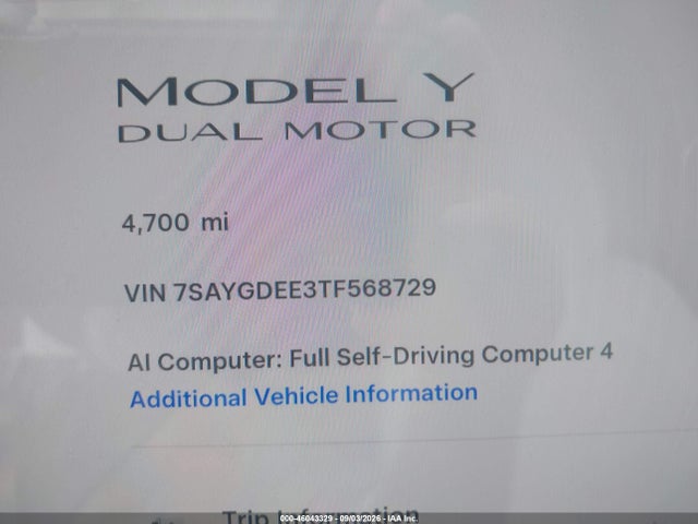 2026 TESLA MODEL Y ALL-WHEEL DRIVE/LONG RANGE LAUNCH SERIES/PREMIUM ALL-WHEEL DRIVE 16