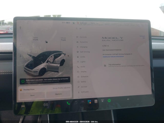 2026 TESLA MODEL Y ALL-WHEEL DRIVE/LONG RANGE LAUNCH SERIES/PREMIUM ALL-WHEEL DRIVE 19